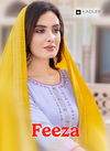 Feeza By Kadlee Rayon Naira Cut Kurti With Bottom Dupatta Wholesale Shop In Surat